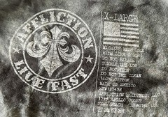 Vintage Affliction Dark Consequences flocked graphic crystal washed t-shirt XL