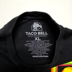Taco Bell Logo Graphic Tee Mens Black XL Cotton Casual Fast Food T-Shirt