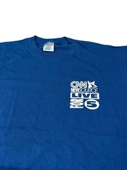 Vintage 90’s CNN New Source Live For 5 Single Stitch T Shirt Men’s Size XL USA
