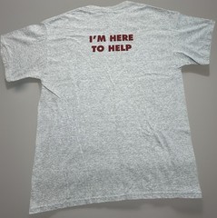 Funny Corporate T-Shirt Mens Large “I’m From Corporate I’m Here To Help” Grey