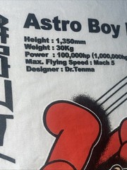 Osamu Tezuka Astro Boy Large White Graphic T-shirt Cotton Crew Anime Cartoon