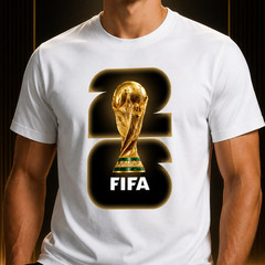 FIFA World Cup 2026 Unisex Cotton T-Shirt Soccer Fan Graphic Tee Casual Top