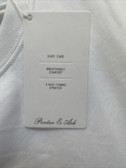 NEW Porter & Ash Performance Tee XL White Crew Neck T-Shirt Cotton Spandex NWT