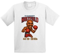 Evander Holyfield Caricature Boxing Record T Shirt