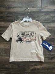 NWT Wrangler Childs XX- Small Rodeo Graphic Tan T-Shirt