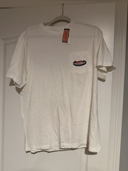 Vineyard Vines Shirt Mens M Sunset White Outlined Surf Logo Pocket T-Shirt Tee