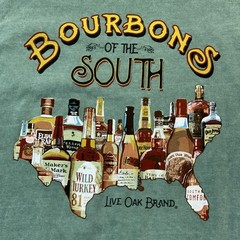 Live Oak Brand Shirt Mens XL Green Bourbons Of The South Long Sleeve Pocket Tee