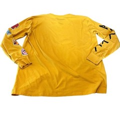 Pac-Man Long Sleeve Gold Cotton Graphic T-Shirt By C-Life Group Men’s Sz M Med
