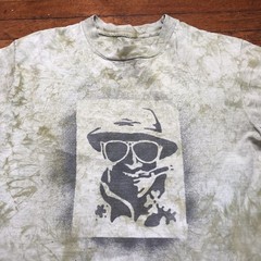 Vintage 90s Fear & Loathing Hunter S Thompson T-Shirt Sz M Green Ralph Steadman