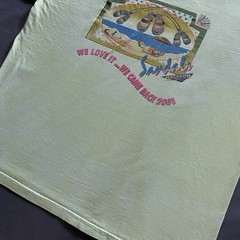 Vtg 2000s Sandals Resort Signature Club T Shirt Mens XL Key Lime Yellow Dye Y2k
