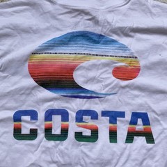 Costa Del Mar Men’s T-Shirt Short Sleeves In White Size M