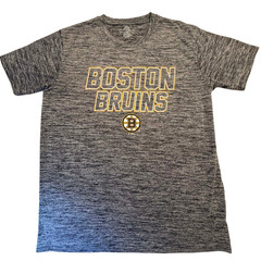Boston Bruins NHL T-Shirt Large Gray Heather Logo Graphic Hockey Fan Tee (B029)
