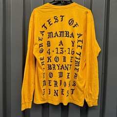 I Feel Like Kobe Long Sleeve Shirt Mens Large Yellow Mamba Day Kanye West Ye