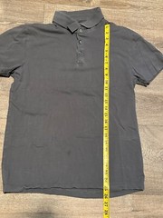 Claiborne Men’s Gray Polo Stretch Slim Fit Large Short Sleeve Golf Shirt