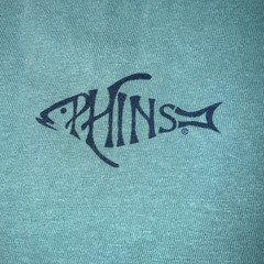 PHINS Apparel Youth Medium Comfort Colors Chalky Mint Green Fishing Fish