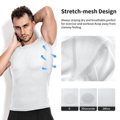 Men’s Compression Shirts 3/5 Pack, Short Sleeve Athletic Compression Tops Coo…