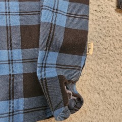 LL Bean Flannel Shirt Men’s 3XLT Blue Plaid Button Up Shirt #513682 Untucked Fit