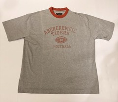 Vintage Abercrombie & Fitch Tigers Football Grey and Orange Tshirt