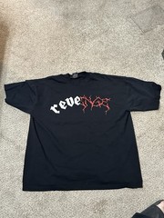 Revenge Men’s Spellout XXL T-Shirt Short Sleeve Graphic Tee Black