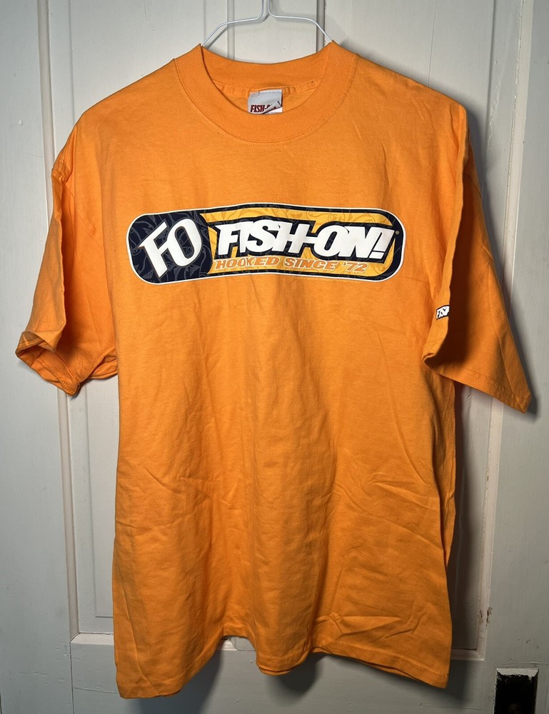 Fish On T Shirt XL Bright Orange Hooked Since ‘72