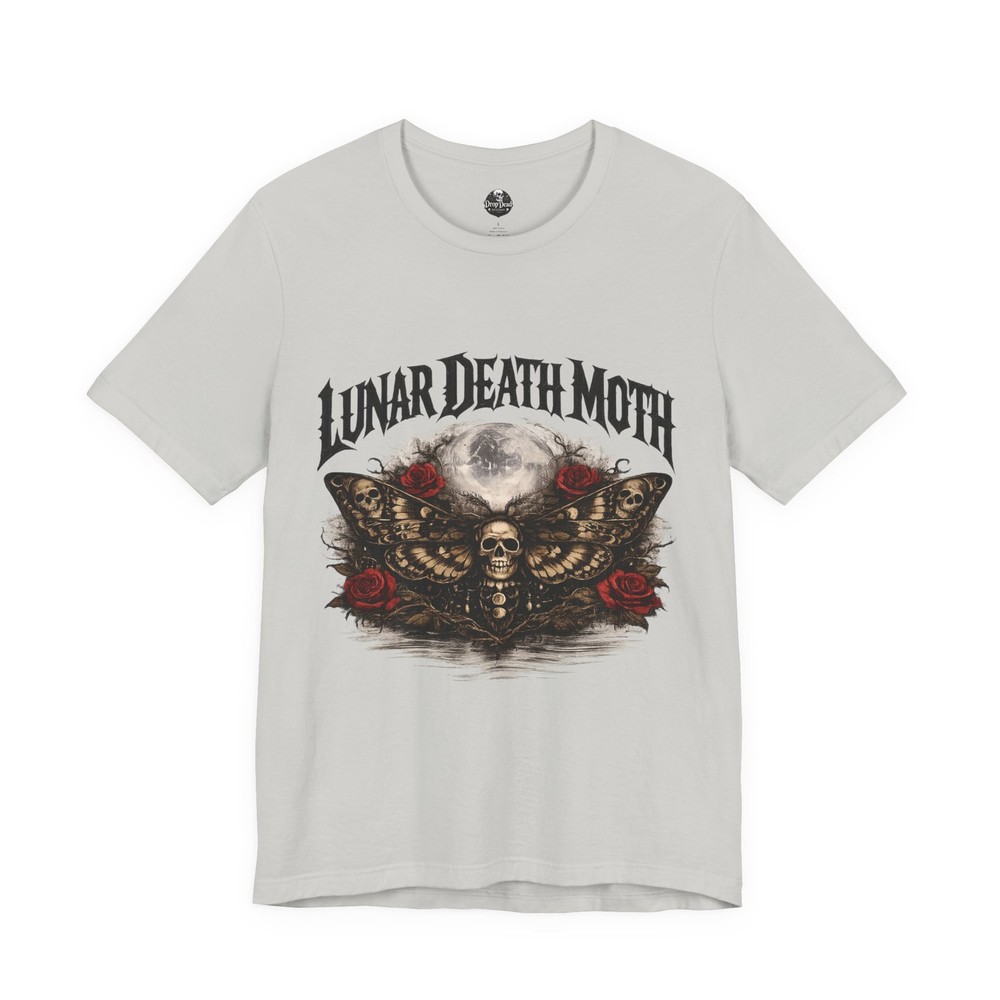 Lunar Death Moth T-Shirt | Skull Moth, Roses, Moon Goth Design