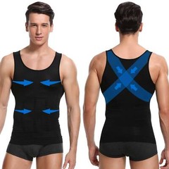 Men’s Body Shaper Toning T-Shirt Ultra Durable Compression Vest Tops Undershirts