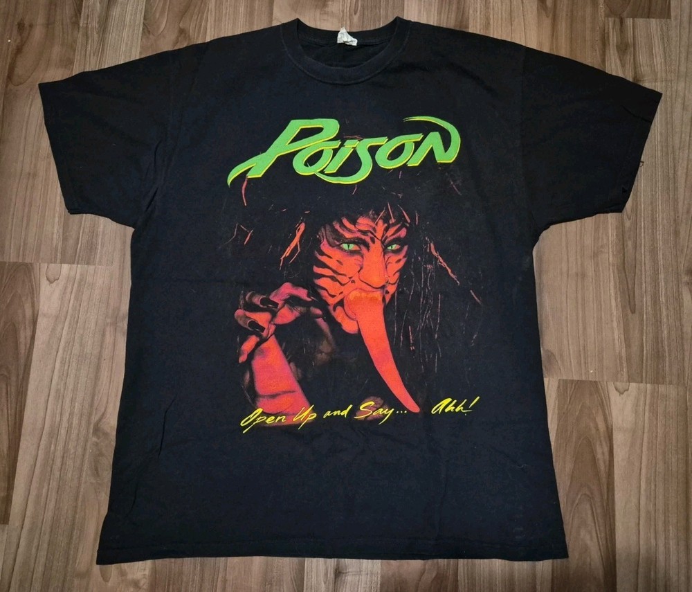 Poison 25 Anniversary Tour Shirt 25 YEARS OF ROCK AND ROLL 2011 Double Sided XL