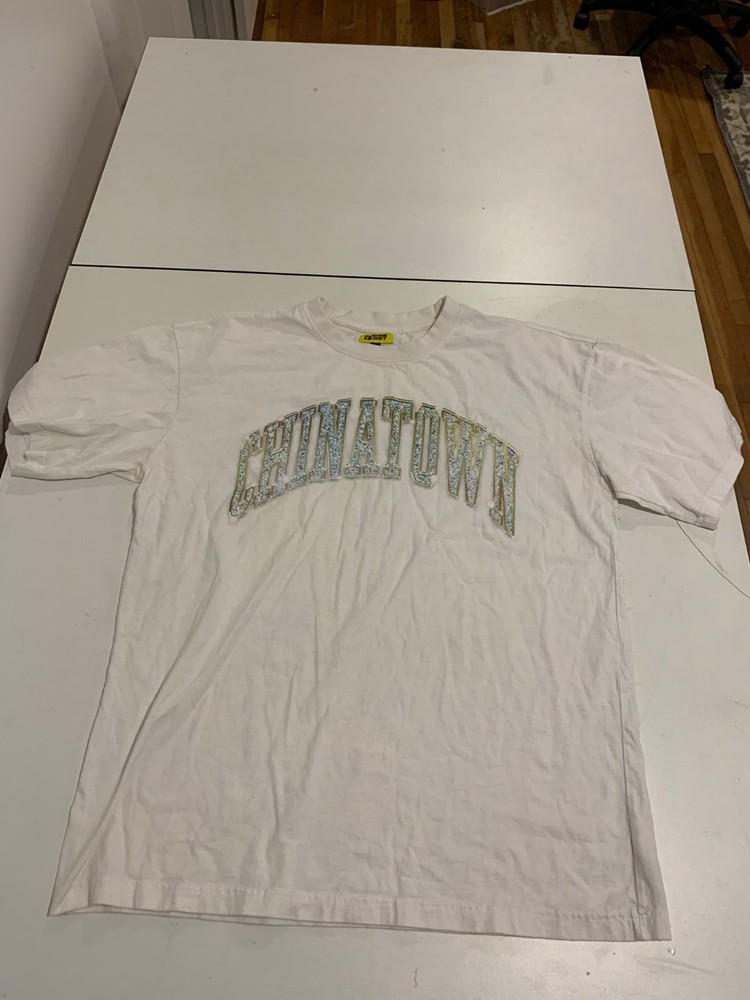 Chinatown Market Shirt XL White Bling Arch Skater Japanese Streetwear Retro Rap