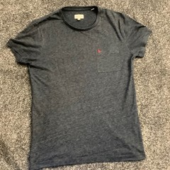 Jack Wills Mens Grey Short Sleeve Pocket Crew Neck Tee Size S Cotton Poly Blend