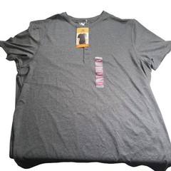 ZeroXposur Henley Melange Tee Shirt Gray Black Poly Spandex XL NWT