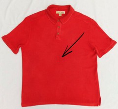 Tommy Bahama Men’s Red Regular T-Shirt 70% Silk with Collar Size L