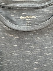 Goodfellow & Co Men’s Blue Heathered Crew Neck Short Sleeve T-Shirt L, Std Fit