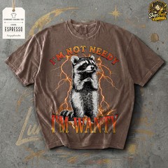 Im Not Needy Im Wanty Raccoon Comfort Tee