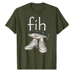 Shoes Fih Funny Misspelled Fish Meme T-Shirt Fisher Fisherman Fishing Bass Bait
