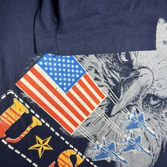 VTG 90’s USA Eagle Fighter Jets Single Stitch T Shirt Size XL Logo7 Graphic Tee