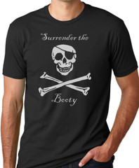 Surrender The Booty Funny Pirate T-shirt