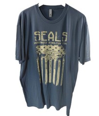 US Navy Seals Underwater Demolition Team Tshirt Blue 2XL Approx 34×24