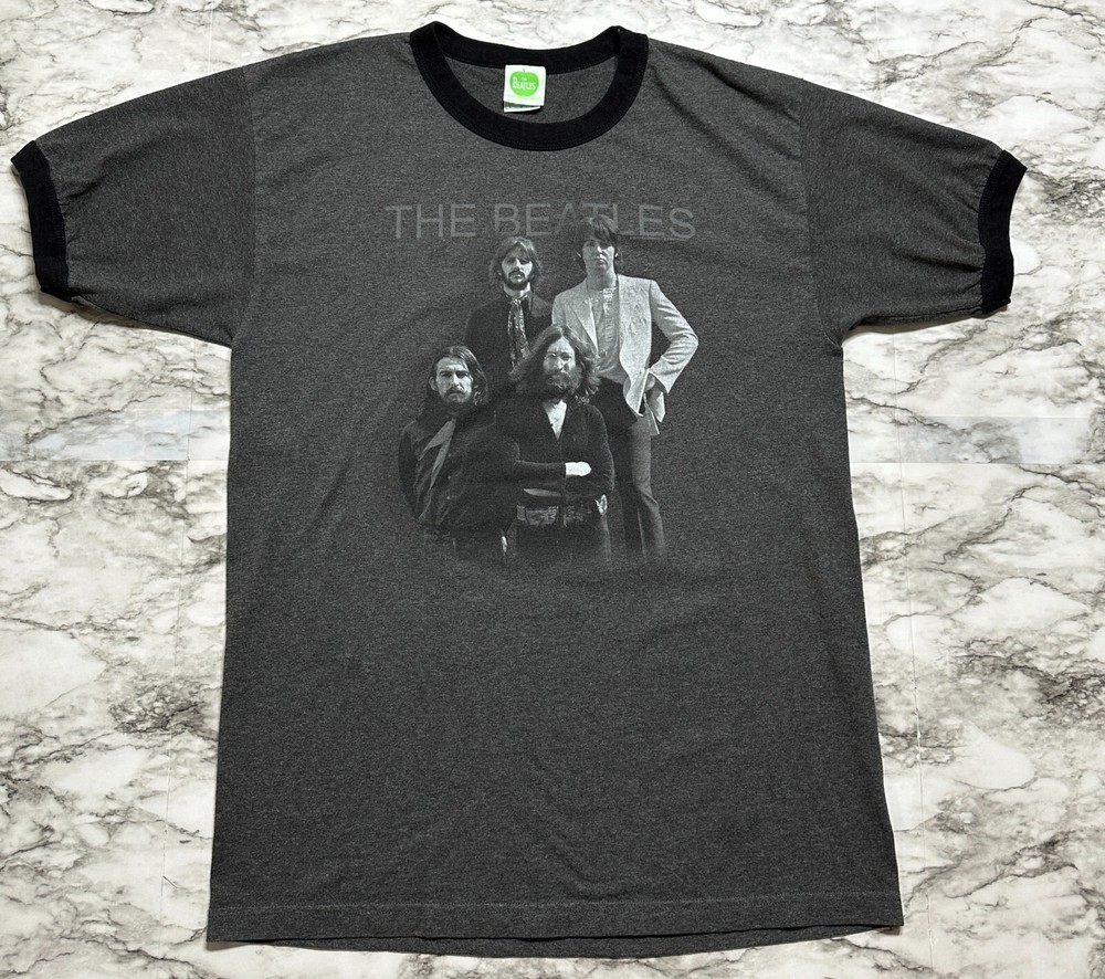 The Beatles 2005 Men’s T Shirt Size L Dark Gray John Paul George Ringo VTG