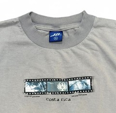 Y2K Vintage Costa Rica Surfer Tee – Faded Grey – Size XL