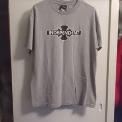 Independent Men’s Gray Graphic Logo Crew Neck Short Sleeve T-Shirt Size L