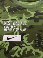 Nike Green Camo WVU Long Sleeve T-Shirt Men’s Large West Virginia Military