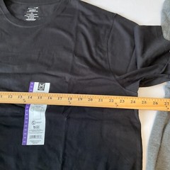 Members Mark Short Sleeve T Shirts Mens Size 2XL Black Gray Crewneck 2 Shirts