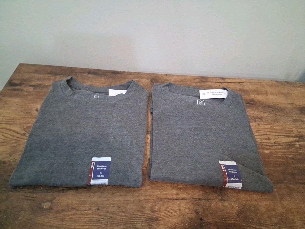 Mens George Size Small 34-36 Crew Neck Short Sleeve Lot Of 2 TSHIRTS NWT