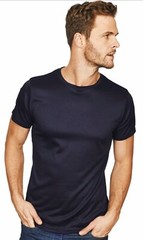 Mens Plain POLYESTER T shirt Crew Neck T-Shirts Tee Top Muscle poly sale clear b