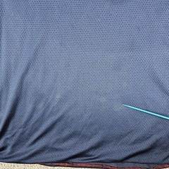 VTG Nike Reversible Long Sleeve Shirt Mens XL Blue Center Swoosh Y2K Spellout
