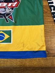 PBR Brasil Brazil Monster Jersey Global Cup XL Pro Bull Riding Shirt – Stains