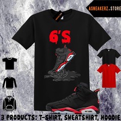 Tee Shirt Matching AJ 6 Infrared Salesman 2026 To Match Sneaker Shoe Dripping 6s