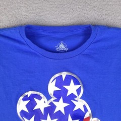Disney T-Shirt Adult XL Blue Mickey Mouse American Flag USA