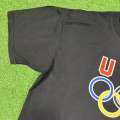 Vintage 2000s Official Olympics USA Sports Black T-Shirt Y2K Men’s XL – 24.5×29