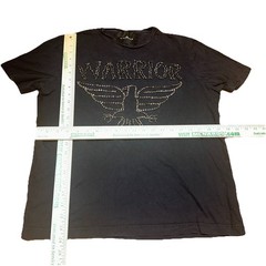 Vintage 90’s John Richmond Studded Beaded Warrior Black T-shirt Men’s Large
